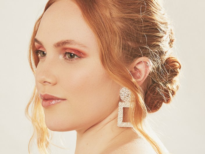 person with wedding makeup