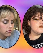 Editors wearing chrome makeup