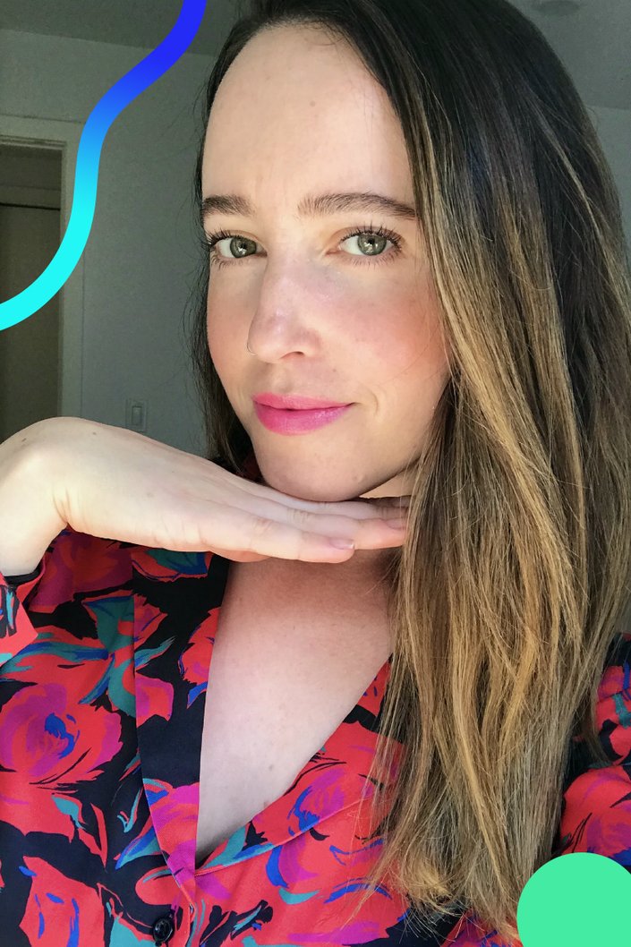 person wearing pink lipstick