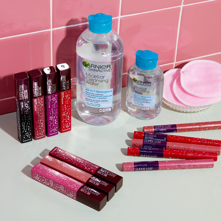 Garnier Micellar Water, Garnier Eco Pads, Maybelline New York Superstay Into the Zodiac Collection