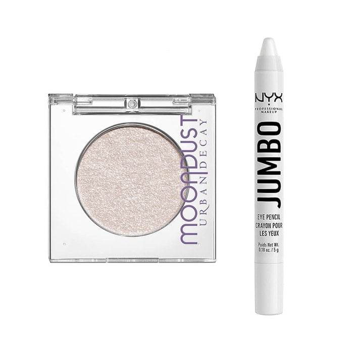urban decay moondust shadow, nyx professional makeup jumbo eye pencil